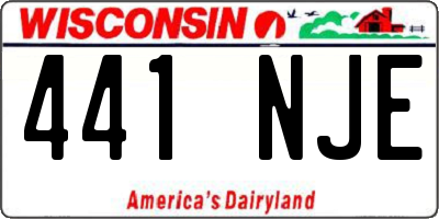 WI license plate 441NJE