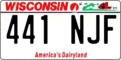 WI license plate 441NJF