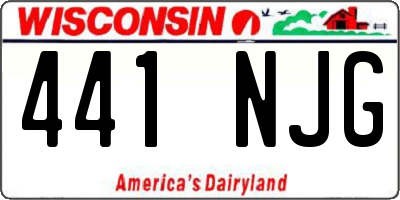 WI license plate 441NJG