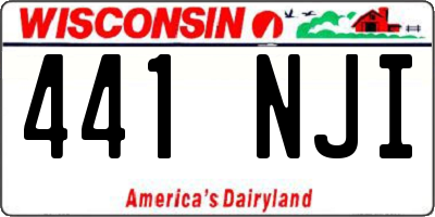 WI license plate 441NJI