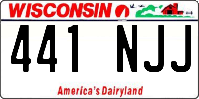 WI license plate 441NJJ