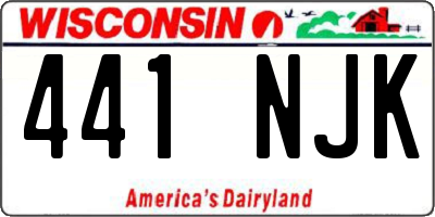 WI license plate 441NJK