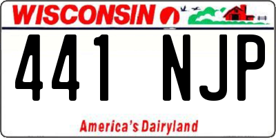 WI license plate 441NJP