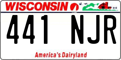 WI license plate 441NJR
