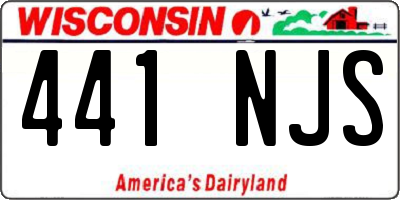 WI license plate 441NJS