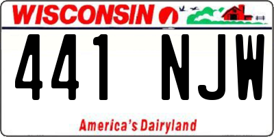 WI license plate 441NJW