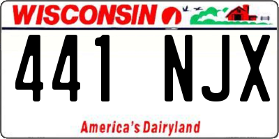 WI license plate 441NJX