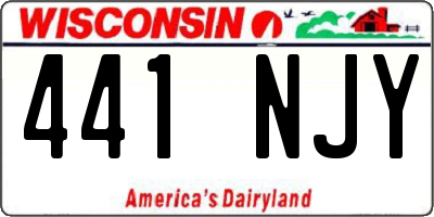 WI license plate 441NJY