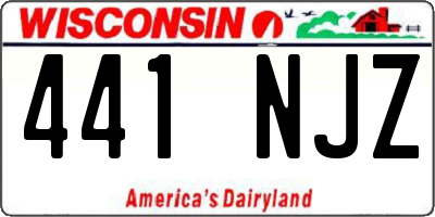 WI license plate 441NJZ