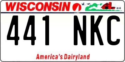 WI license plate 441NKC