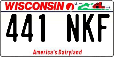 WI license plate 441NKF