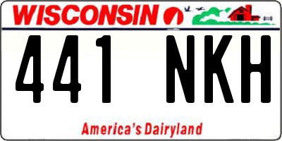 WI license plate 441NKH