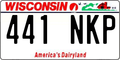 WI license plate 441NKP