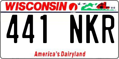 WI license plate 441NKR