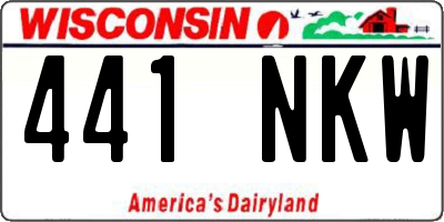 WI license plate 441NKW