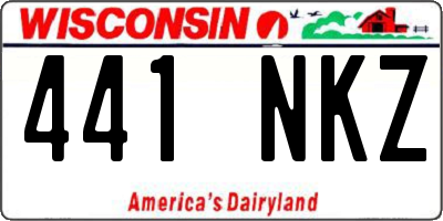 WI license plate 441NKZ