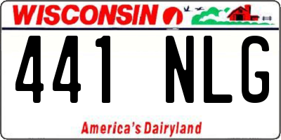 WI license plate 441NLG