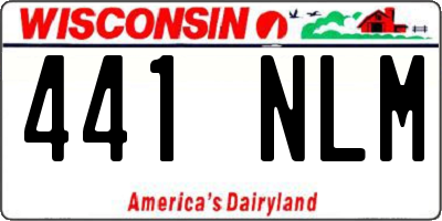 WI license plate 441NLM