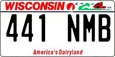 WI license plate 441NMB