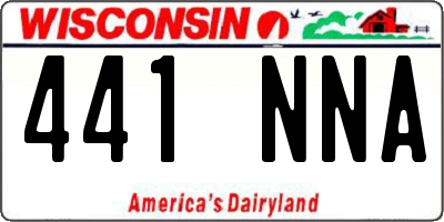 WI license plate 441NNA