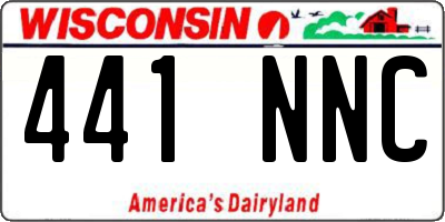 WI license plate 441NNC