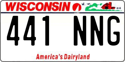 WI license plate 441NNG