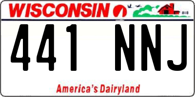 WI license plate 441NNJ
