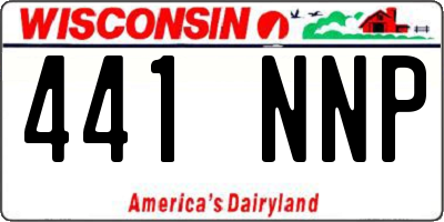 WI license plate 441NNP