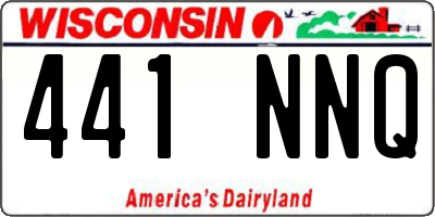 WI license plate 441NNQ