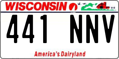 WI license plate 441NNV