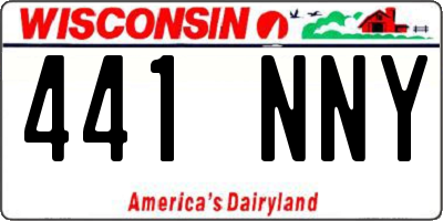 WI license plate 441NNY