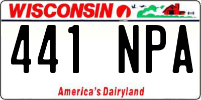 WI license plate 441NPA