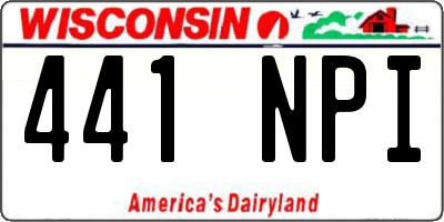 WI license plate 441NPI