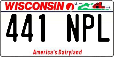 WI license plate 441NPL