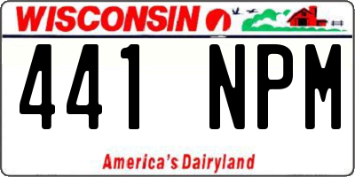 WI license plate 441NPM