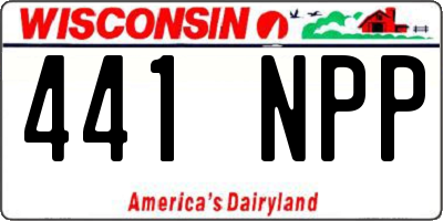 WI license plate 441NPP