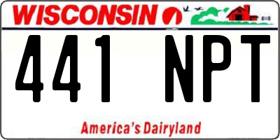 WI license plate 441NPT