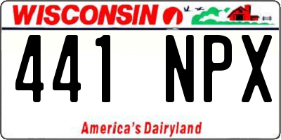 WI license plate 441NPX