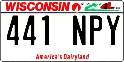 WI license plate 441NPY