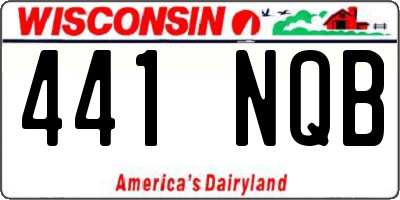 WI license plate 441NQB