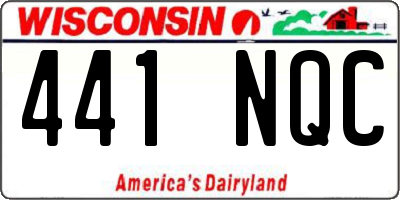 WI license plate 441NQC