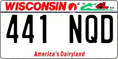 WI license plate 441NQD