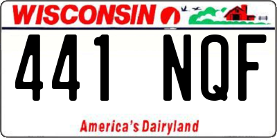 WI license plate 441NQF