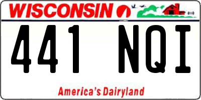 WI license plate 441NQI