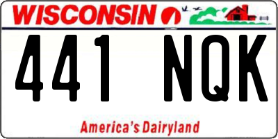 WI license plate 441NQK
