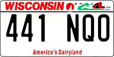 WI license plate 441NQO