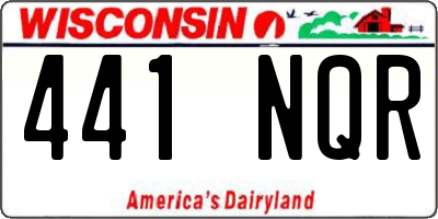 WI license plate 441NQR