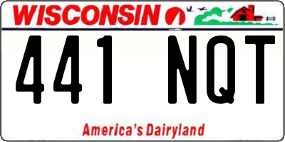WI license plate 441NQT