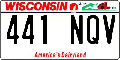 WI license plate 441NQV