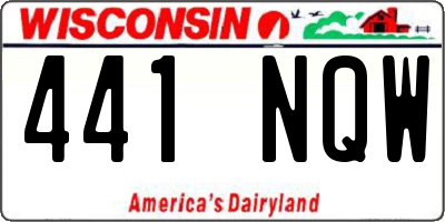 WI license plate 441NQW